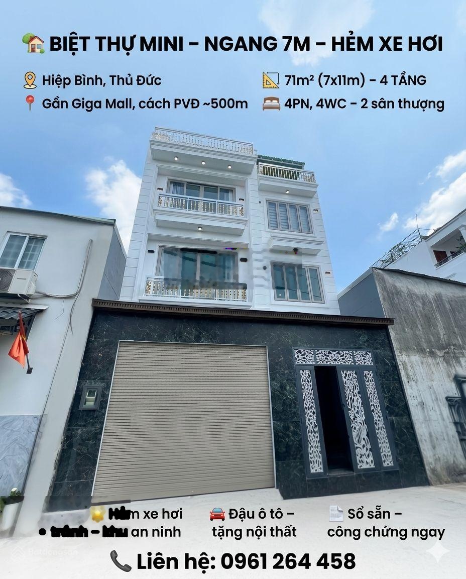 Biệt Thự Mini Ngang 7 đường xe oto đỗ cửa cạnh Phạm Văn Đồng Gigamall