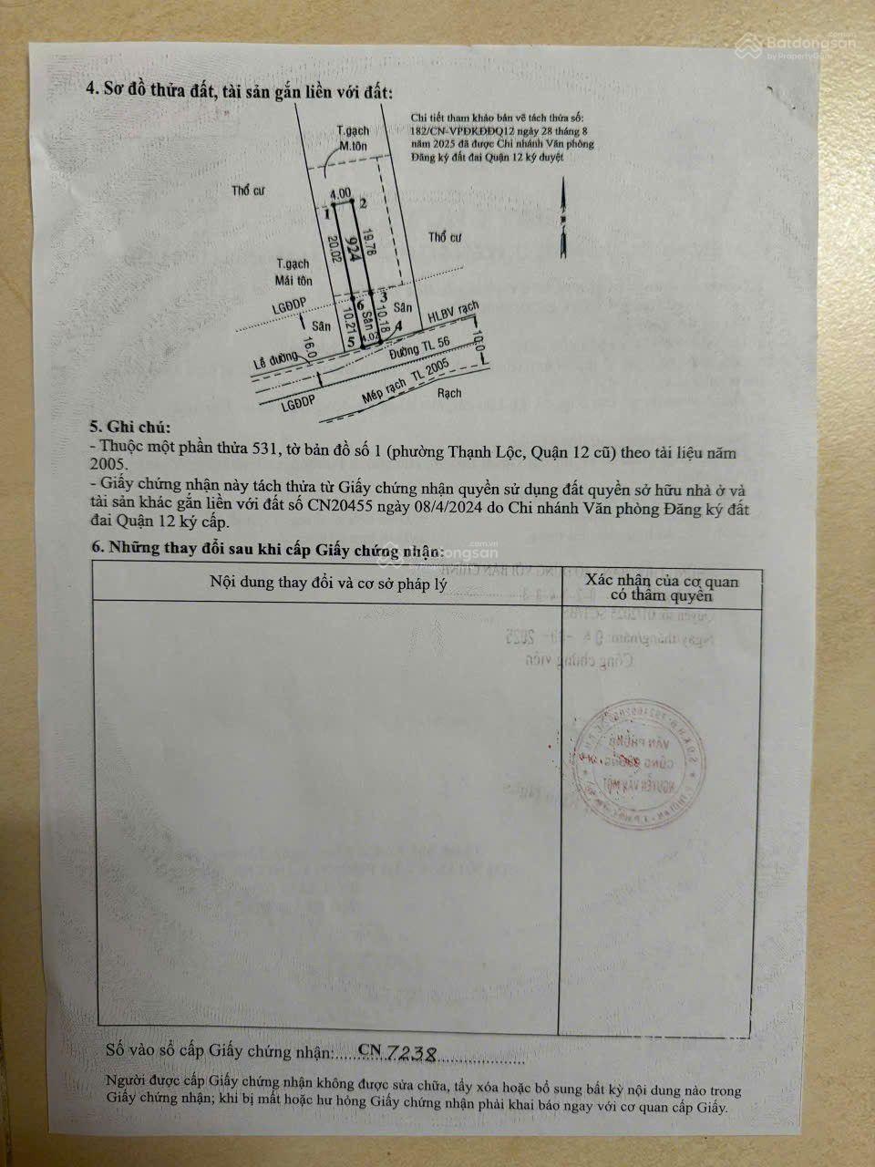 Đất thổ cư KDC mặt tiền đường Thạnh Lộc 56 - Giá Tốt