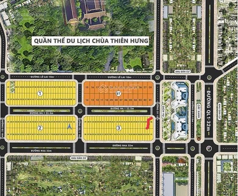 Bán đất nền dự án tại Khu đô thị mới Cẩm Văn, Phường An Nhơn Đông, Gia Lai