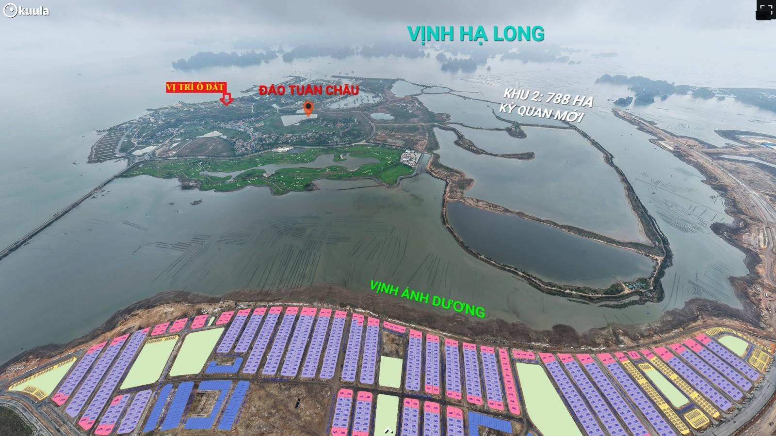 Bán lô đất biệt thự đồi tuần châu, view mặt biển vịnh hạ long, giá cần bán