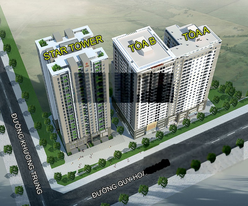 Cho thuê căn góc tòa C Star Tower 283 Khương Trung, 15 triệu, 92m2, hàng hot!