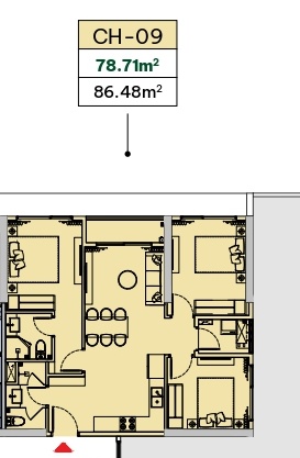 0942044682 - Rẻ nhất căn 3PN 2WC 86.5m2 giá 4,026 tỷ, nội thất liền tường The Parkland - OCP2