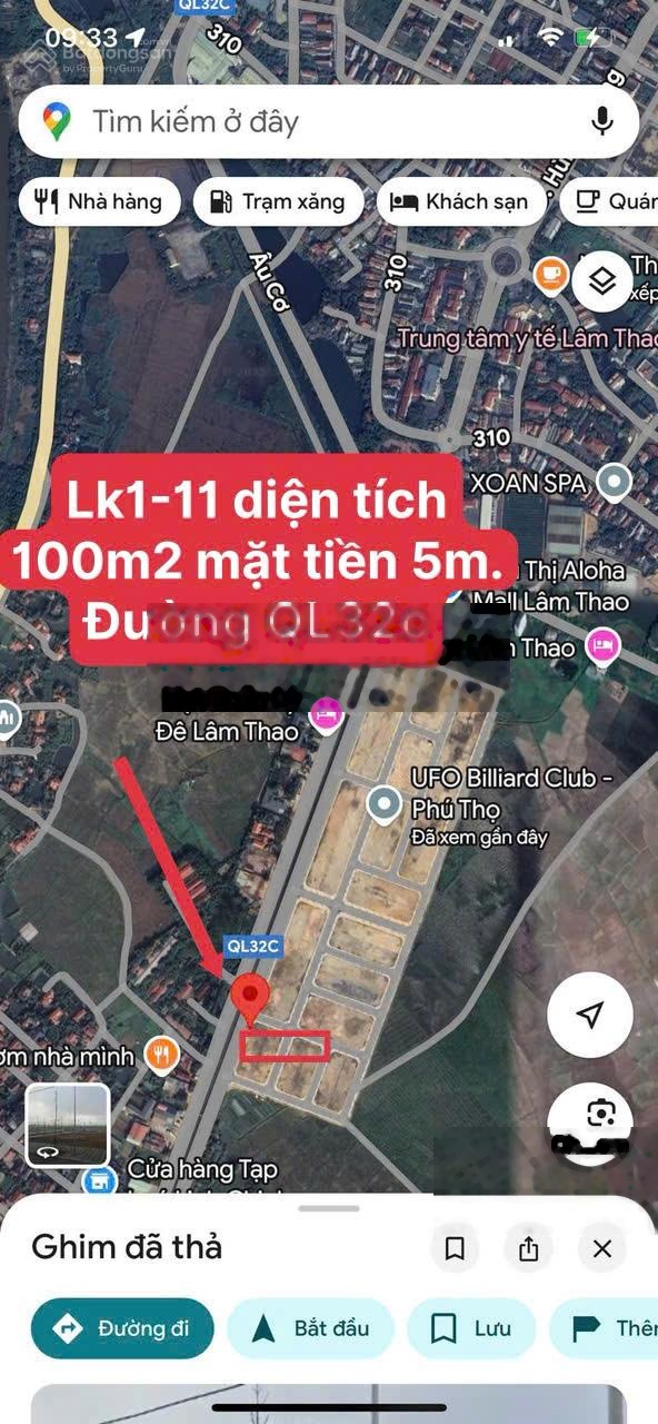 Chính chủ bán ô đất 100m2 mặt đường, sổ đỏ vĩnh viễn, mặt tiền 5m, đường rộng 40m, vỉa hè 7m .