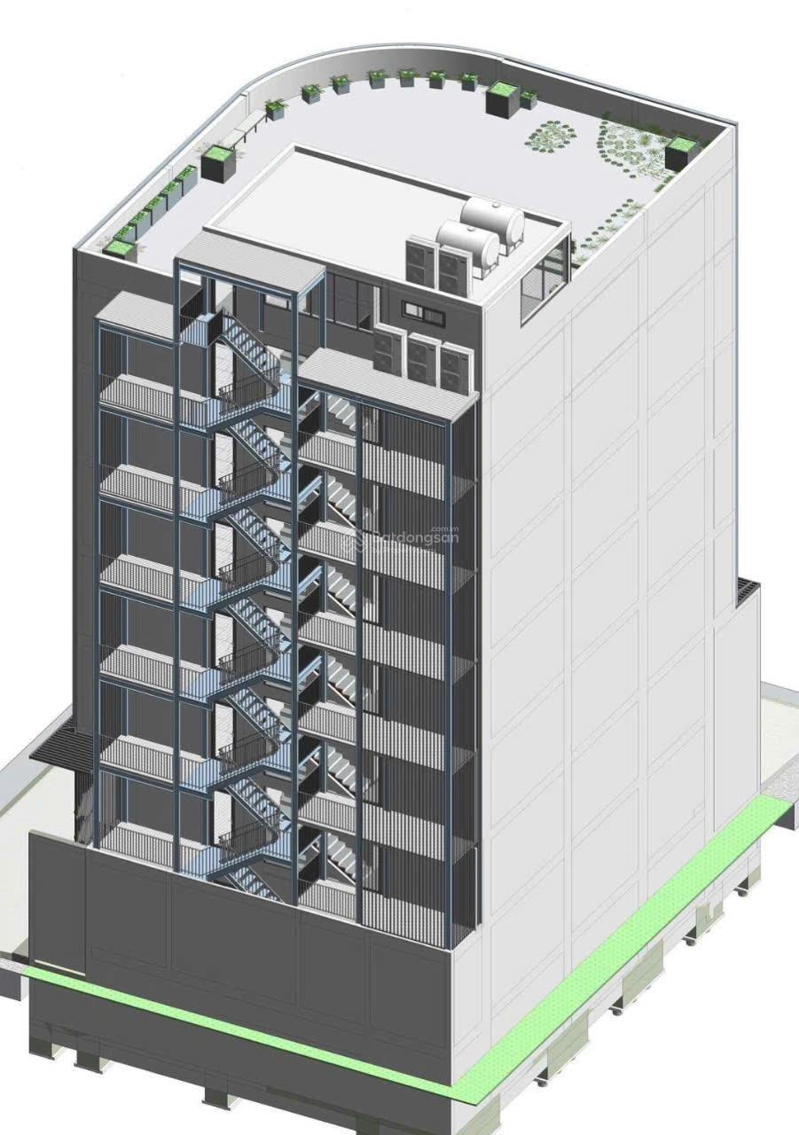 Tòa building góc 2 mặt tiền Quận 2. DT: 16x20m, hầm 7 lầu, thang máy, máy lạnh, PCCC. Giá 500tr