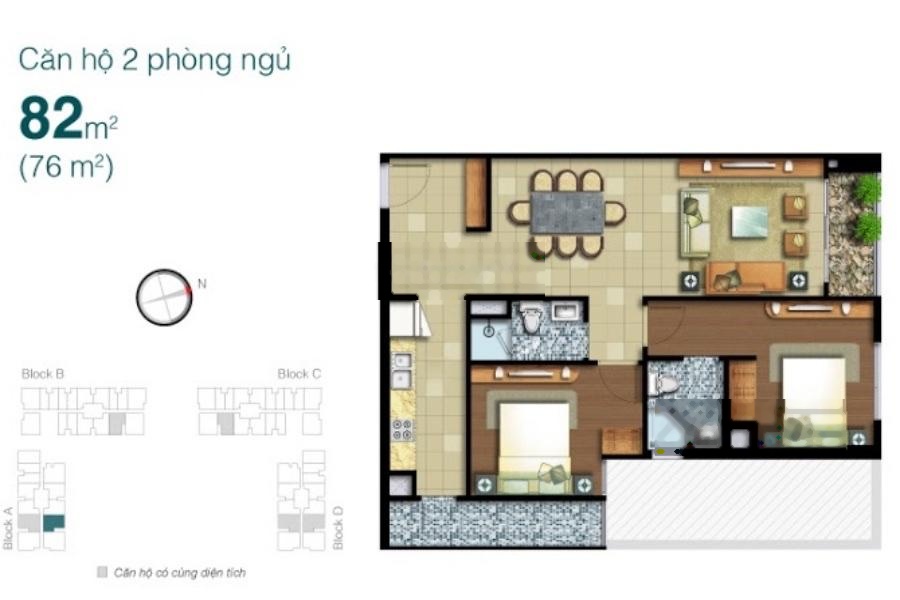 Bán 3PN Lexington layout loại 100,5m2 là căn đẹp nhất dự án