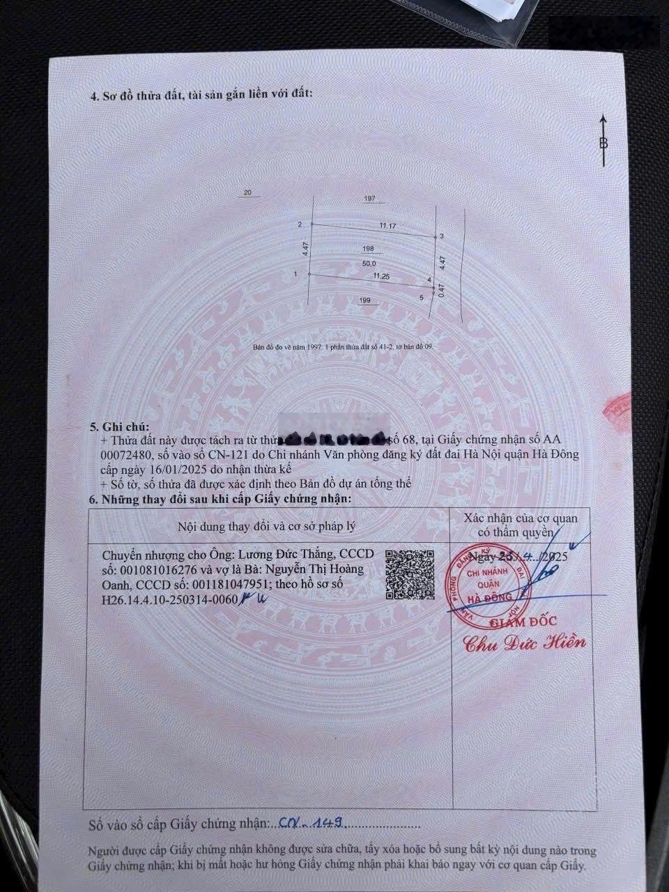 Bán lô đất 50 m tổ 14 đồng mai phường yên nghĩa đường thông oto.gần dv đồng mai