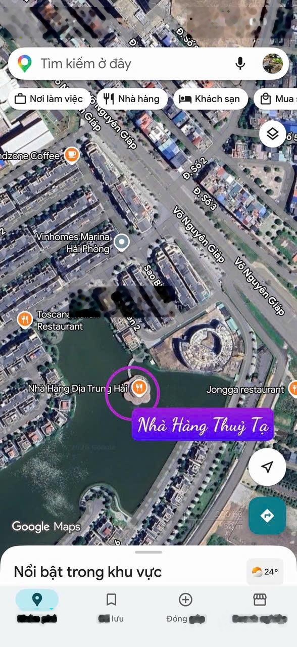 Bán nhà hàng Thuỷ Tạ - Vinhomes Marina, SD 1200m2, full NT, doanh thu 200tr/th. LH: 0936122322
