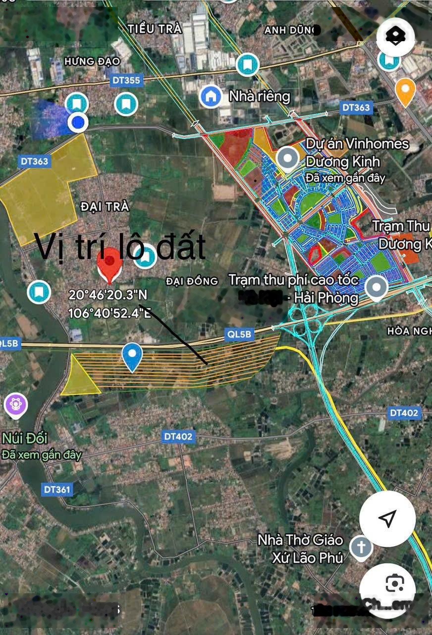 Siêu phẩm 116,4m ngang 7,5m nở hậu 7,68m đường nhựa 9m Đông Phương Kiến Thuỵ gần ga tàu, vinhomes.