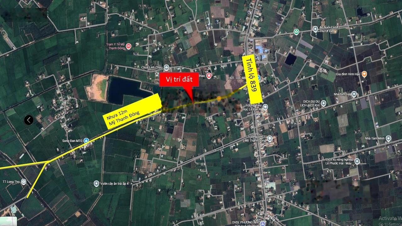 Bán 2880m2 thổ vườn mặt tiền đường nhựa tại Đức Huệ, Long An