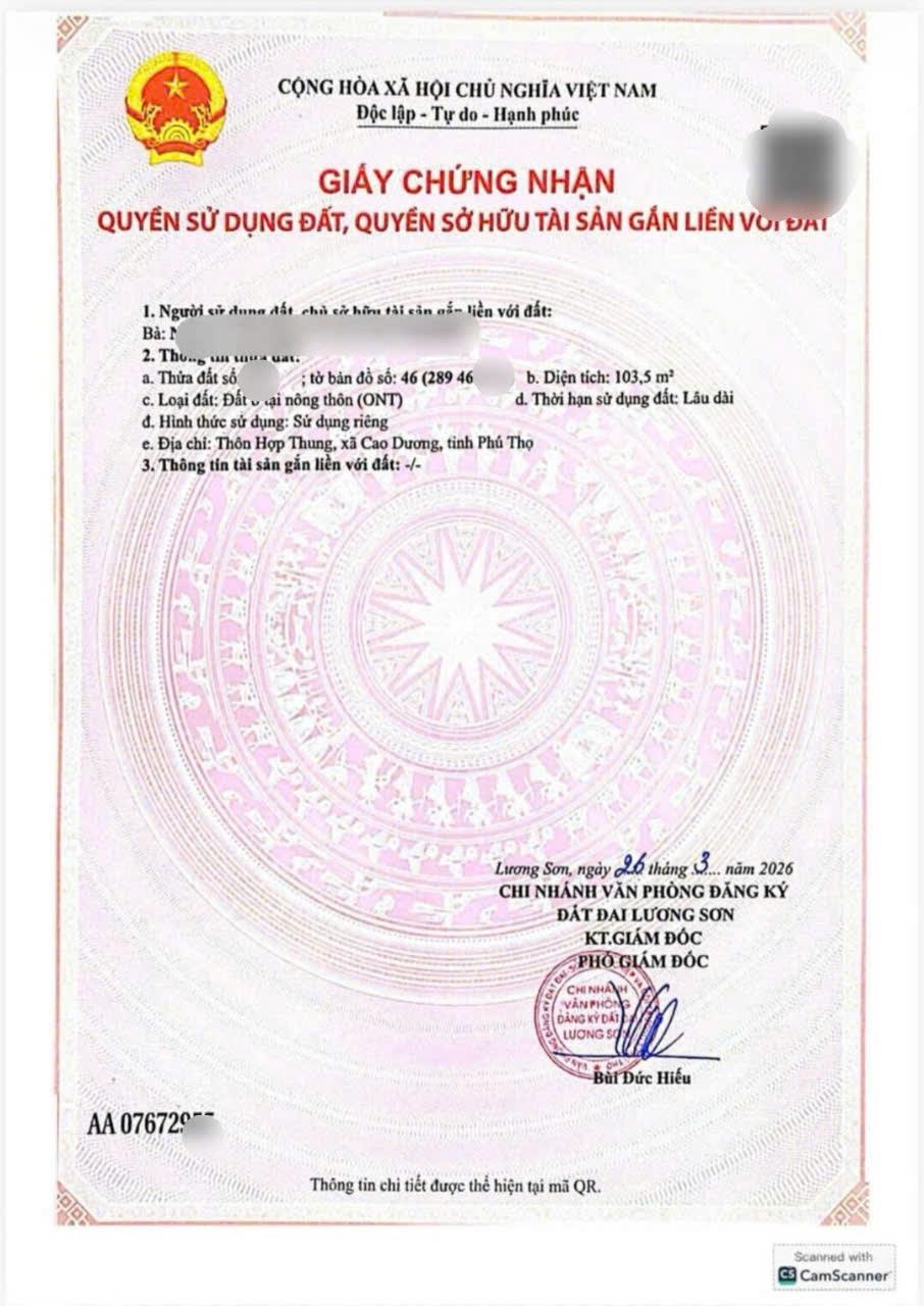 Nhỉnh 700tr - 112m2 đất full thổ cư - Bán đất Lương Sơn - Hòa Bình. Ngõ ô tô tránh