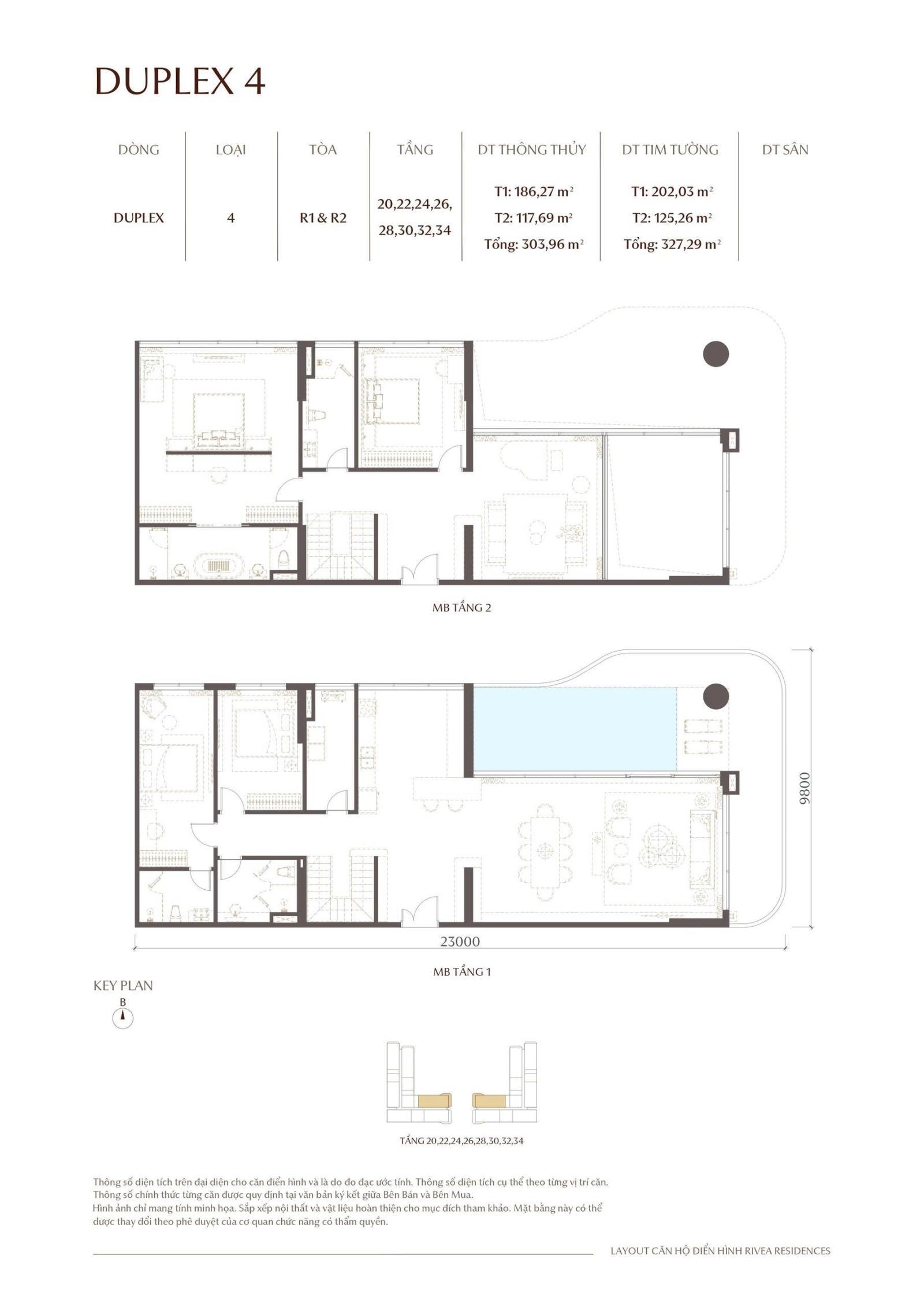 Căn 224m² view hồ sinh thái đẹp nhất Sky Duplex The Rey Edition Rivea