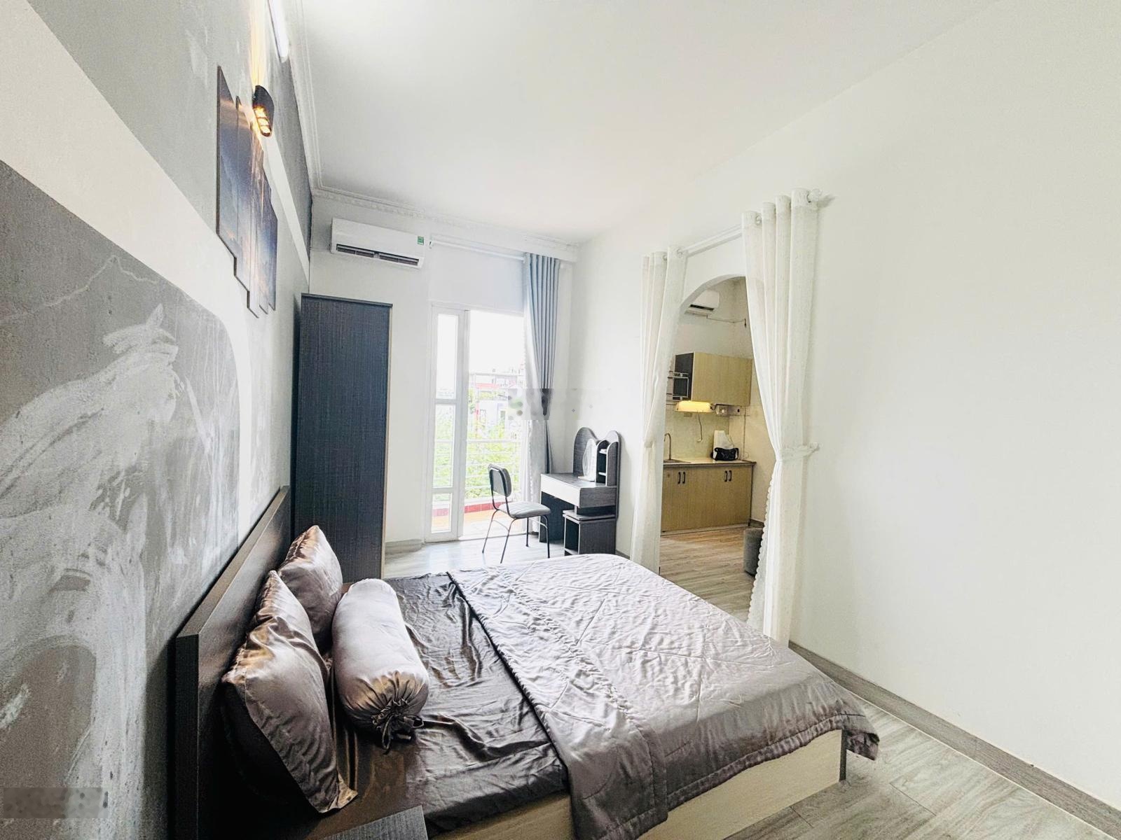 Phòng studio 45m2 đặng văn ngữ phú nhuận ban công full nội thất máy giặt riêng 7.7 triệu