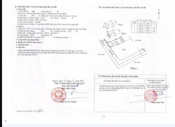 Nhà 3 tầng, 96m2 (6x16) Gò Cát, Phú Hữu, Thủ Đức (7tỷ490)