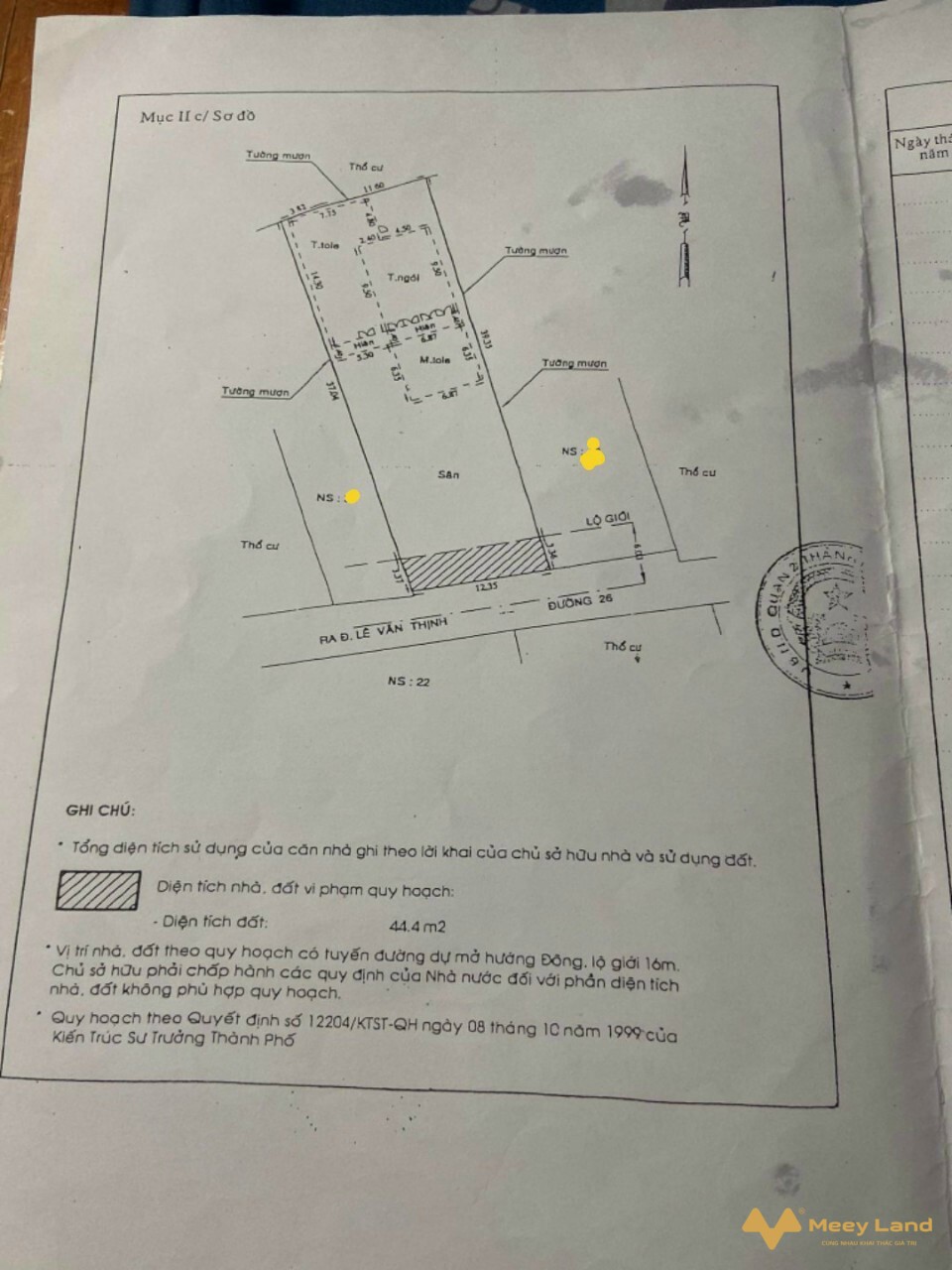 Bán đất mặt tiền, đường 26, Cát Lái, quận 2, giá 35 tỷ, gần chợ