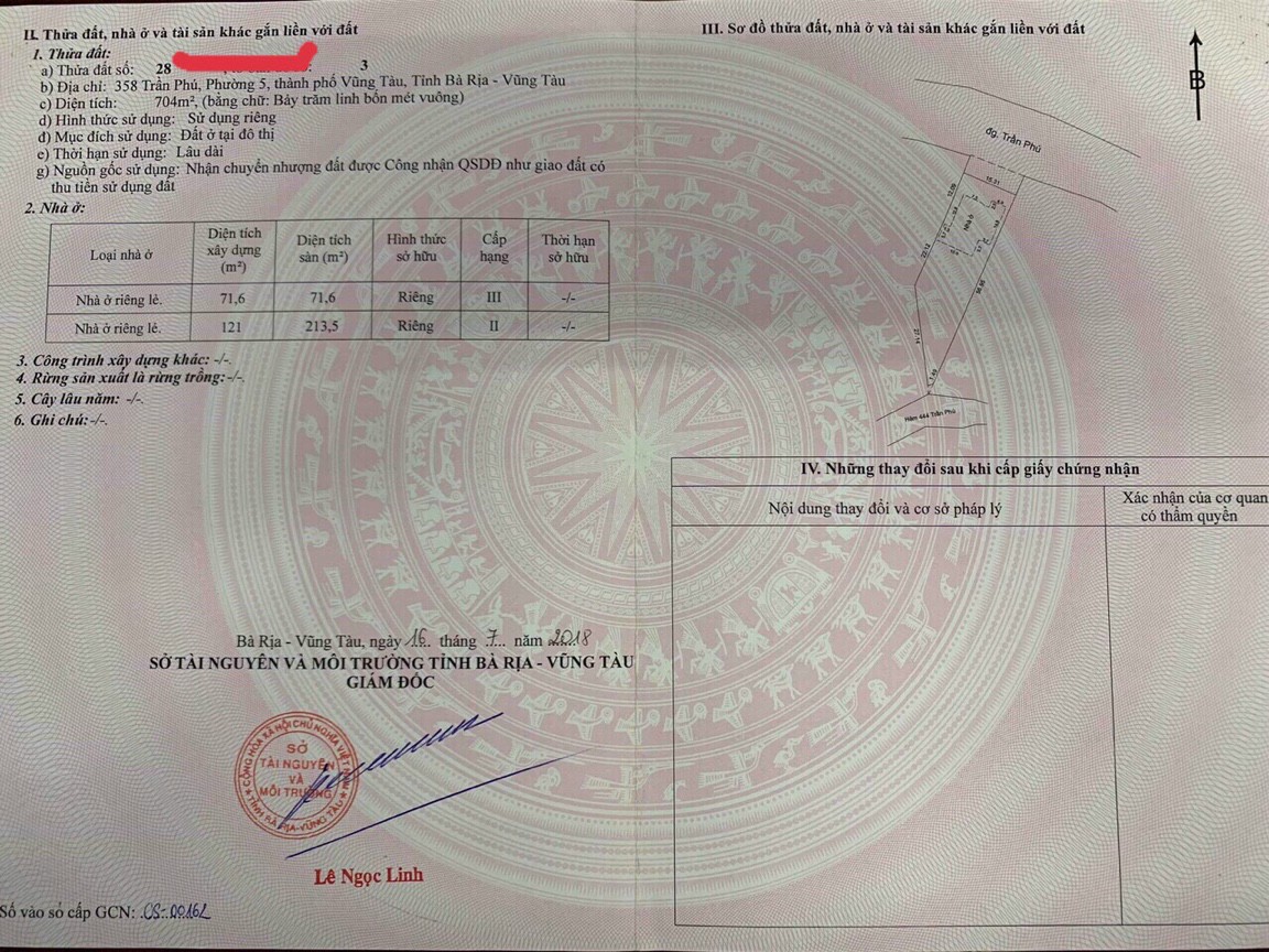 Bán đất 2 mặt tiền Trần Phú, phường 5, Vũng Tàu, giá 174 tỷ