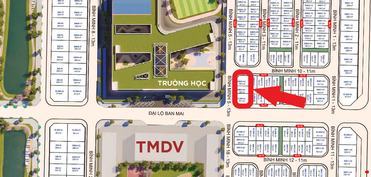 Bán liền kề 120m2 Vinhomes Wonder City, Bình Minh 05, đối diện trường học