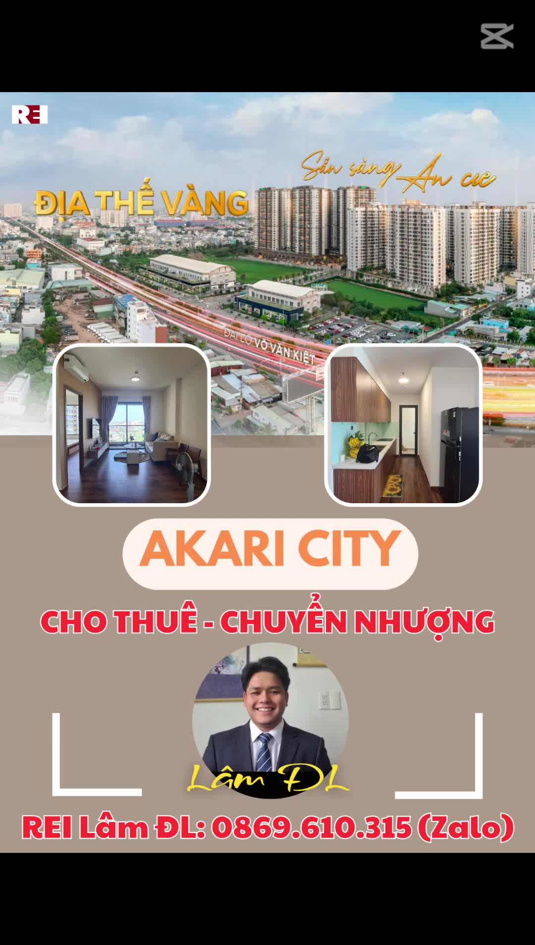 Căn hộ Akari 2 phòng ngủ, full nội thất, giá mềm, dọn vào ở ngay