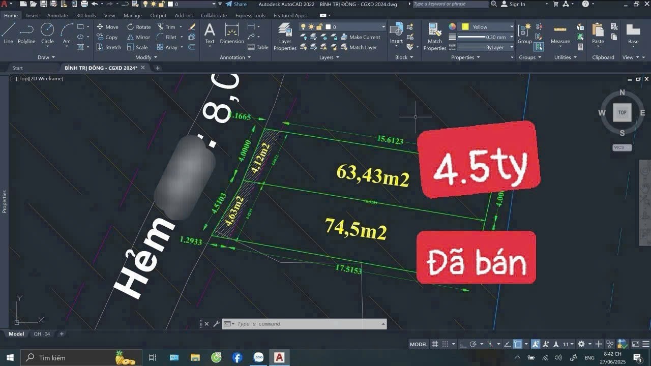 Cần bán gấp lô đất full thổ mặt tiền vành đai trong Bình Tân tổng diện tích 68m2