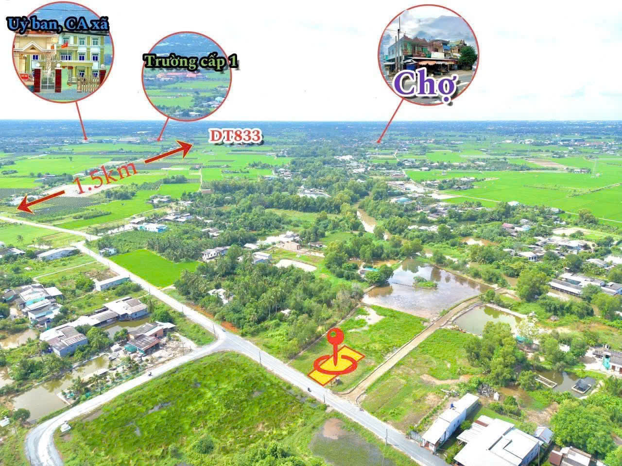 Bán nền thổ 135m2, mặt tiền Nguyễn Văn Mỹ 6m gần trung tâm thị trấn tại xã Tân Trụ, tỉnh Tây Ninh