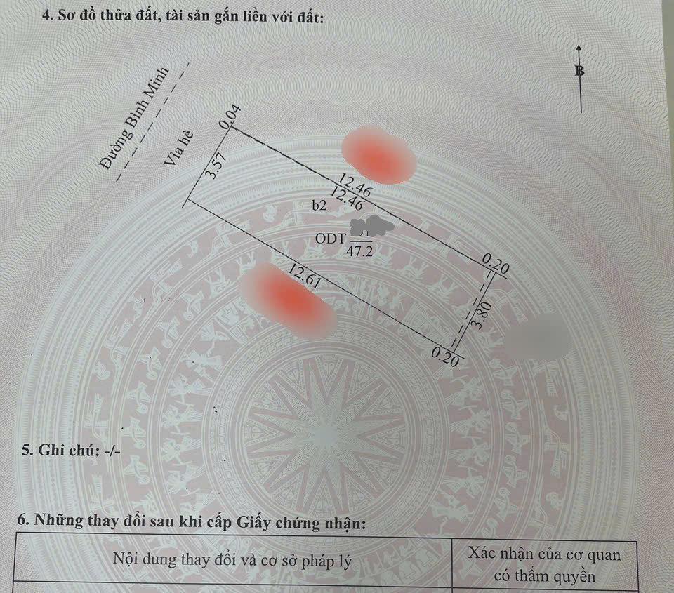 Bán lô đất mặt phố Bình Minh, Lê Thanh Nghị, Tây Hải Phòng, 47.2m2, ngang 3.57m, kinh doanh tốt