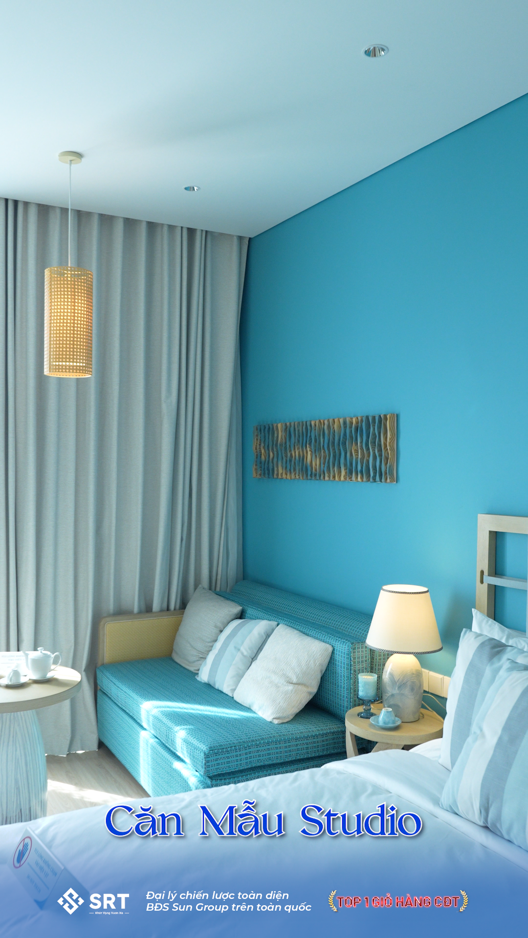 Cặp căn liền kề hiếm Sun World - view biển - tầng 32 B3 - Blanca City căn studio