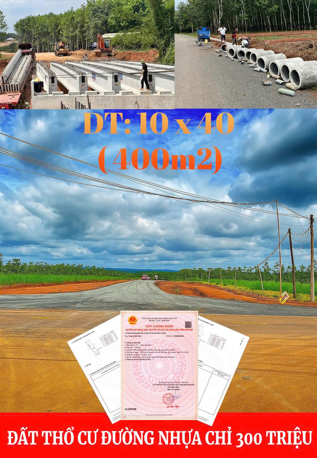 Đất gần 2 khu công nghiệp lớn Long Hà, Long Tân