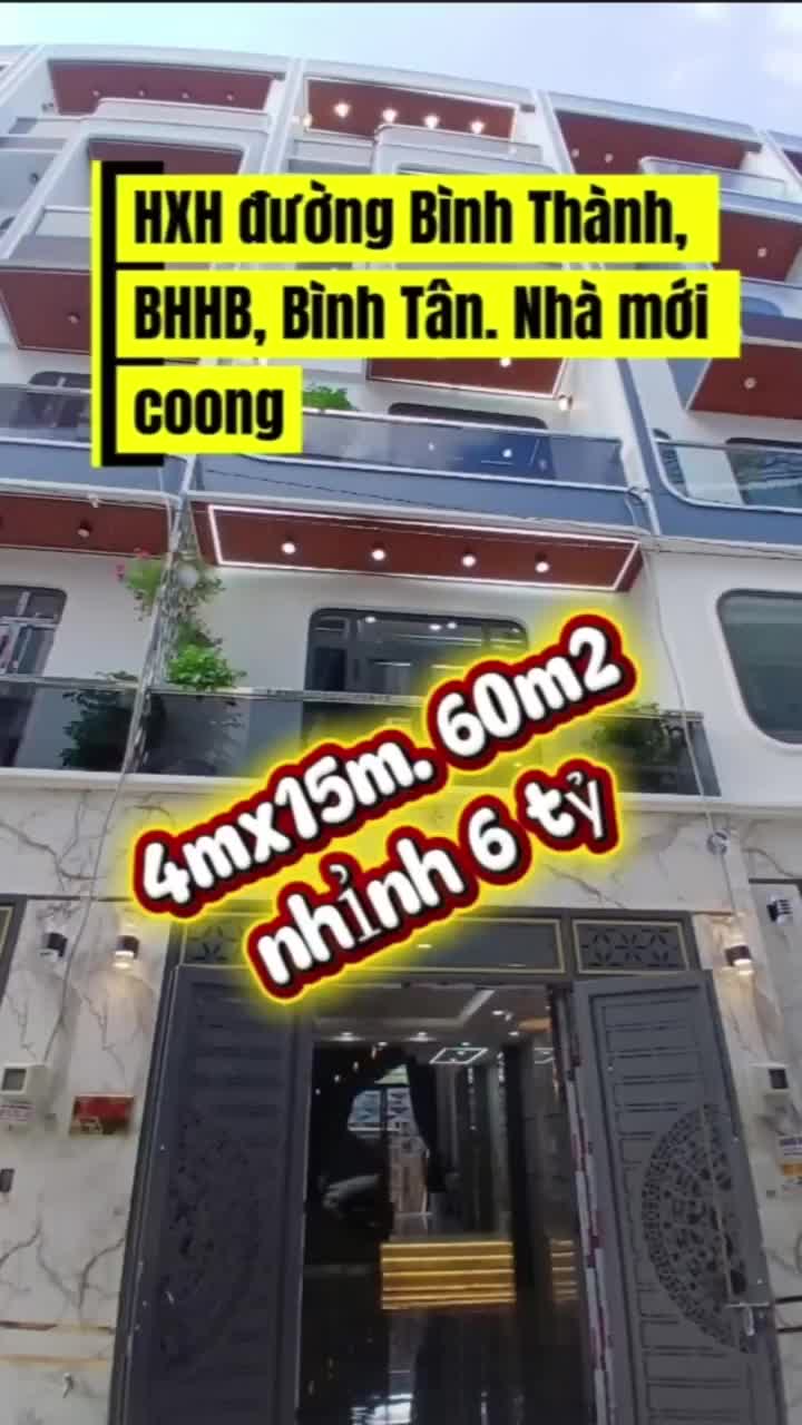 Chỉ 6 tỷ, có ngay nhà Bình Thành, Bình Tân, 60m2, 5 tầng, mới cong