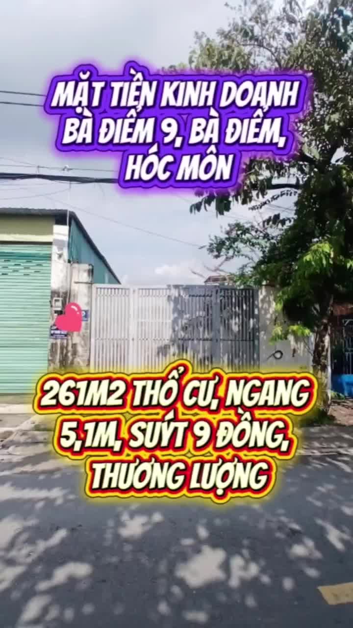 Bán nhà mặt tiền kinh doanh Trần Thị Cát (Bà Điểm 9), Bà Điểm, Hóc Môn, 261m2, giá rẻ