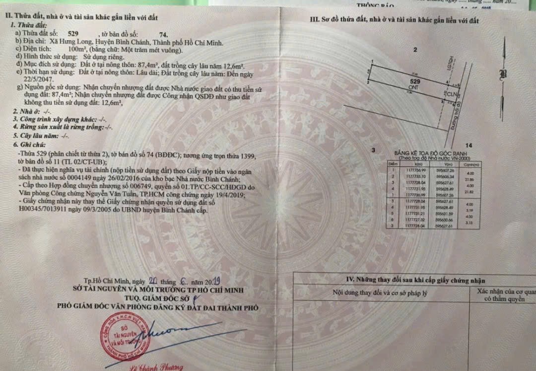 Chị Lan cần bán nhanh lô đất 100m2 chỉ 600 triệu, xã Hưng Long, Bình Chánh