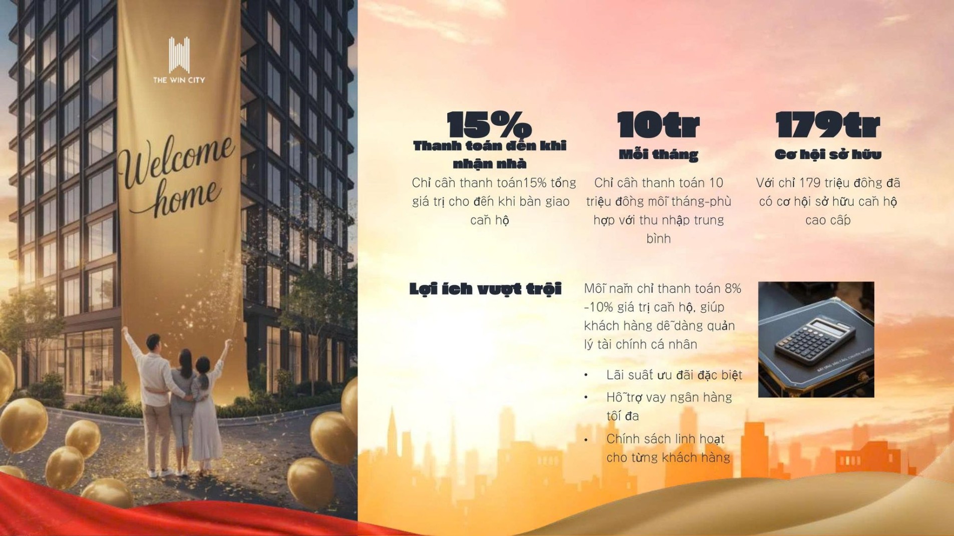 Booking - giữ chỗ hôm nay để chọn căn đẹp nhất dự án The Win City