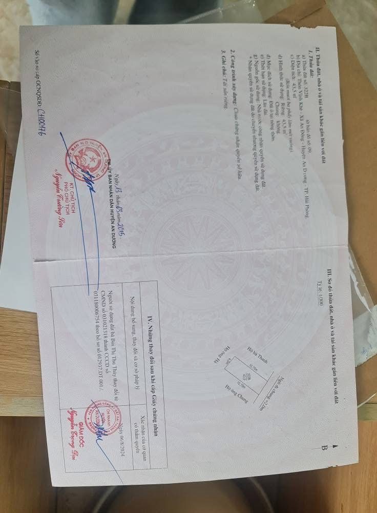 Bán 43m2 đất Vĩnh Khê, An Dương, Hải Phòng