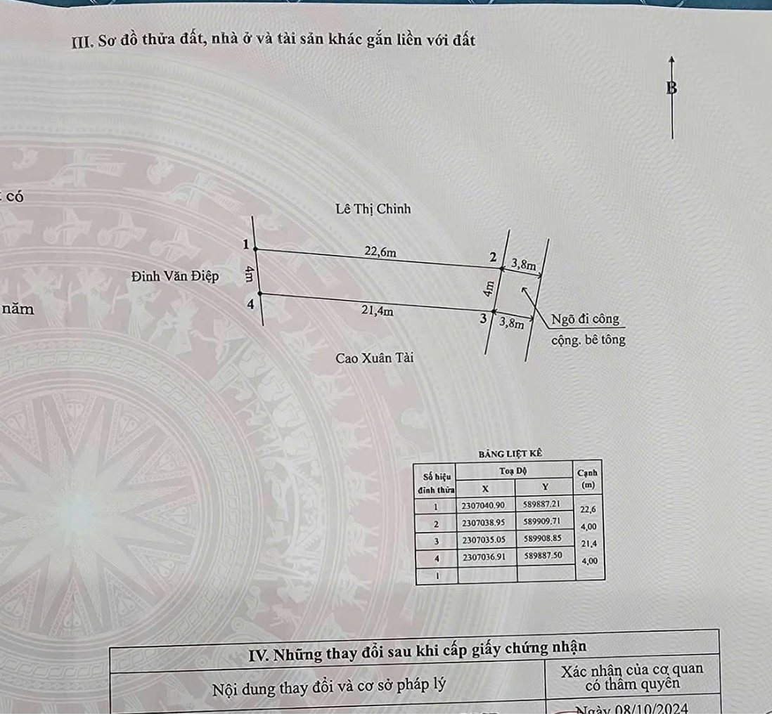 Bán đất 87m2 Minh Kha, An Dương, Hải Phòng