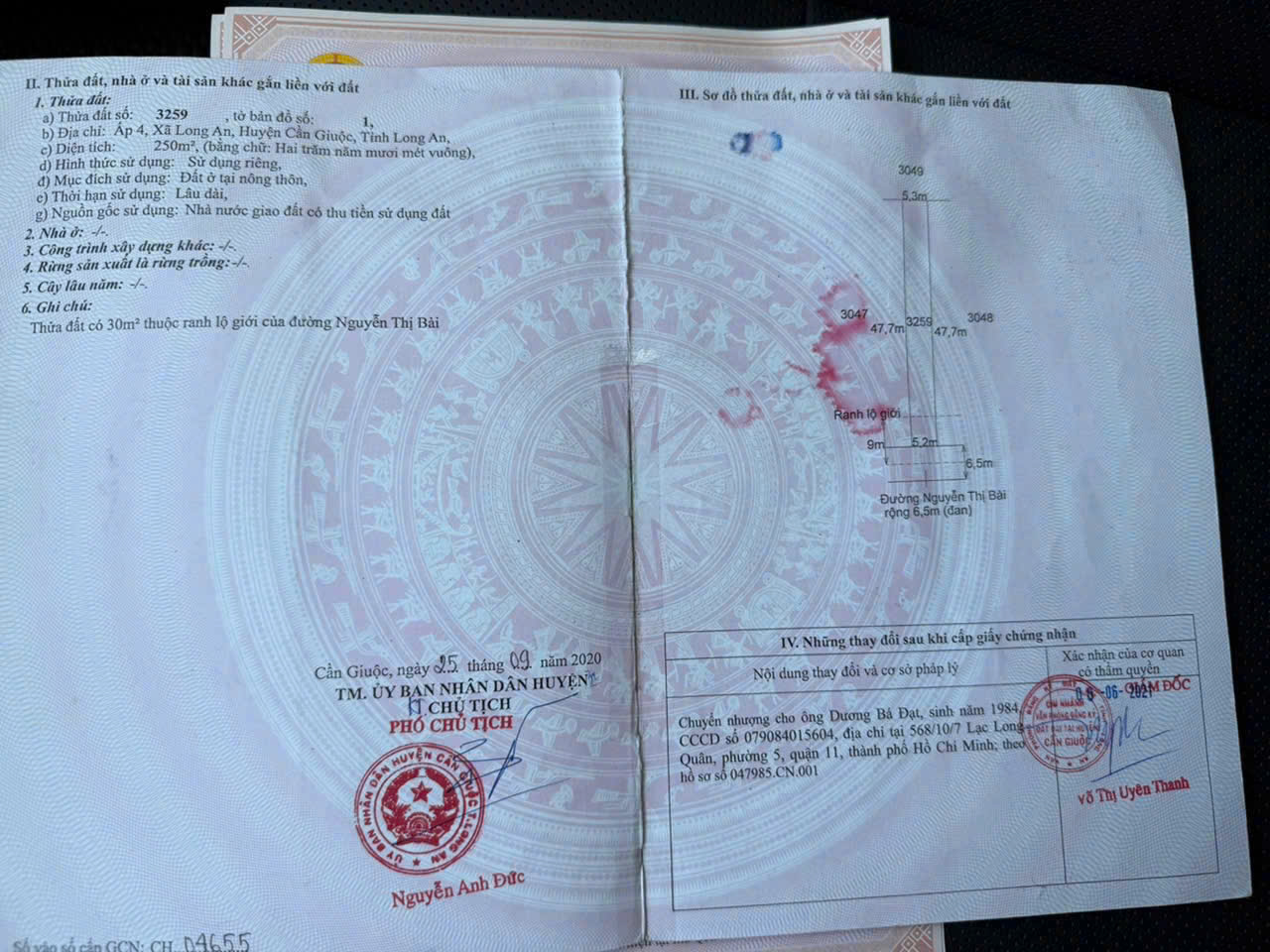 Chính chủ bán 500m2 đất thổ cư mặt tiền đường lớn, cạnh dự án Vinhomes Tại Thị trấn Cần Giuộc
