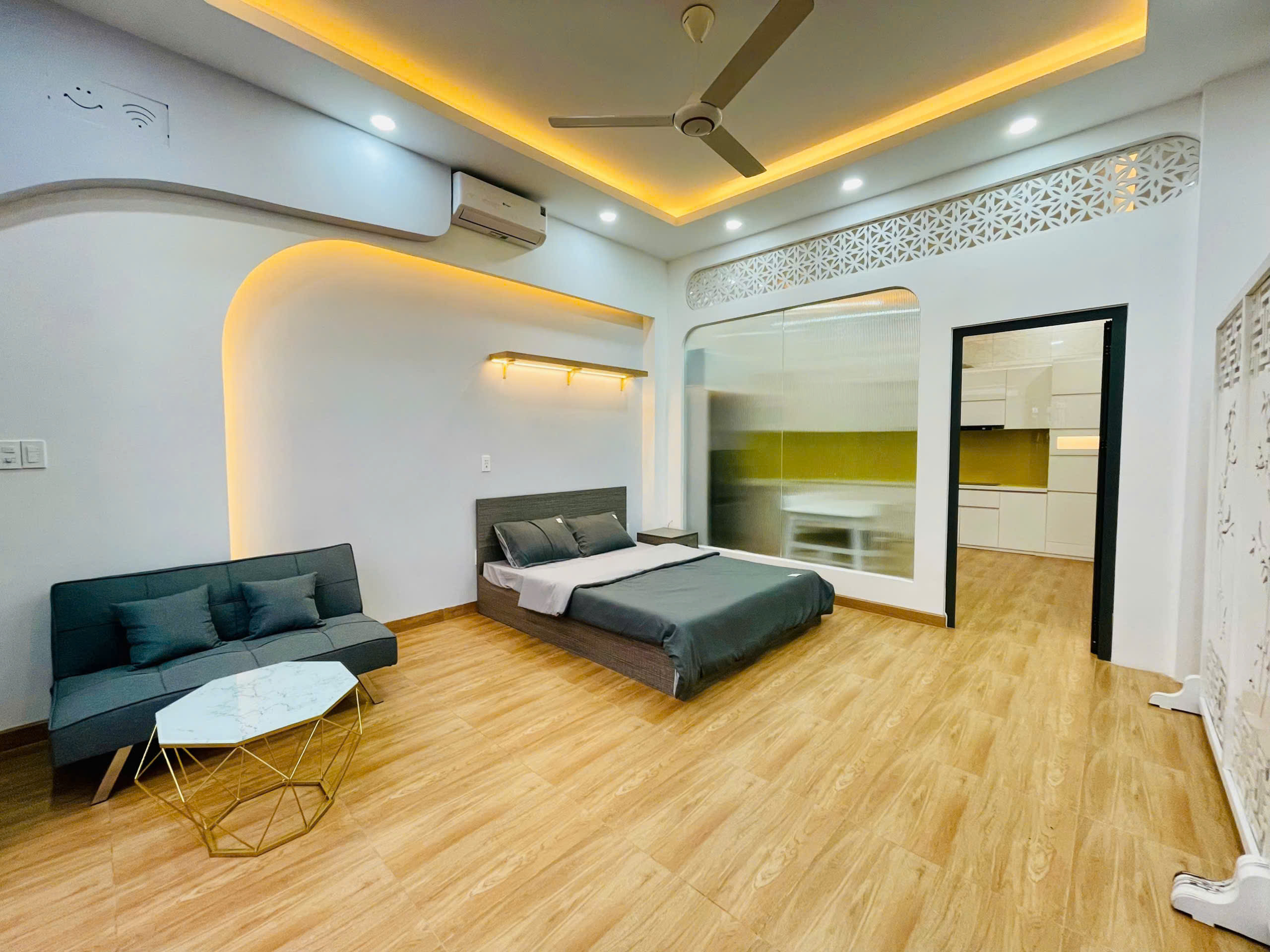 60 Vạn Kiếp Bình Thạnh 1 ngủ, diện tích 40m2 tách bếp thoáng mát, giá 9,3 triệu tháng