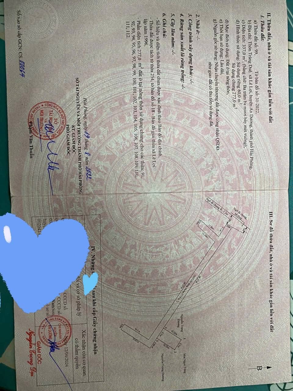 Bán đất 60m2 Tràng Duệ, An Dương, Hải Phòng