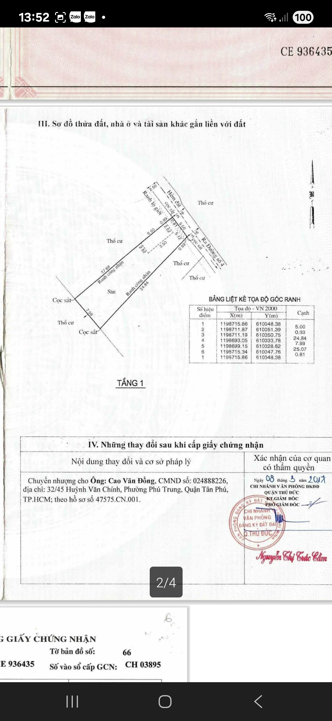 Bán đất hẻm ô tô đường 4 Trường Thọ Thủ Đức, giá 6,85 tỷ