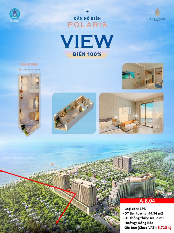 📍Bán căn hộ biển studio 45m2 - The Maris Vũng Tàu