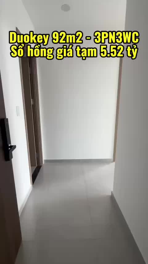 Duokey 92m2, giá 5.52 tỷ, sổ hồng căn góc Eastmark Q9