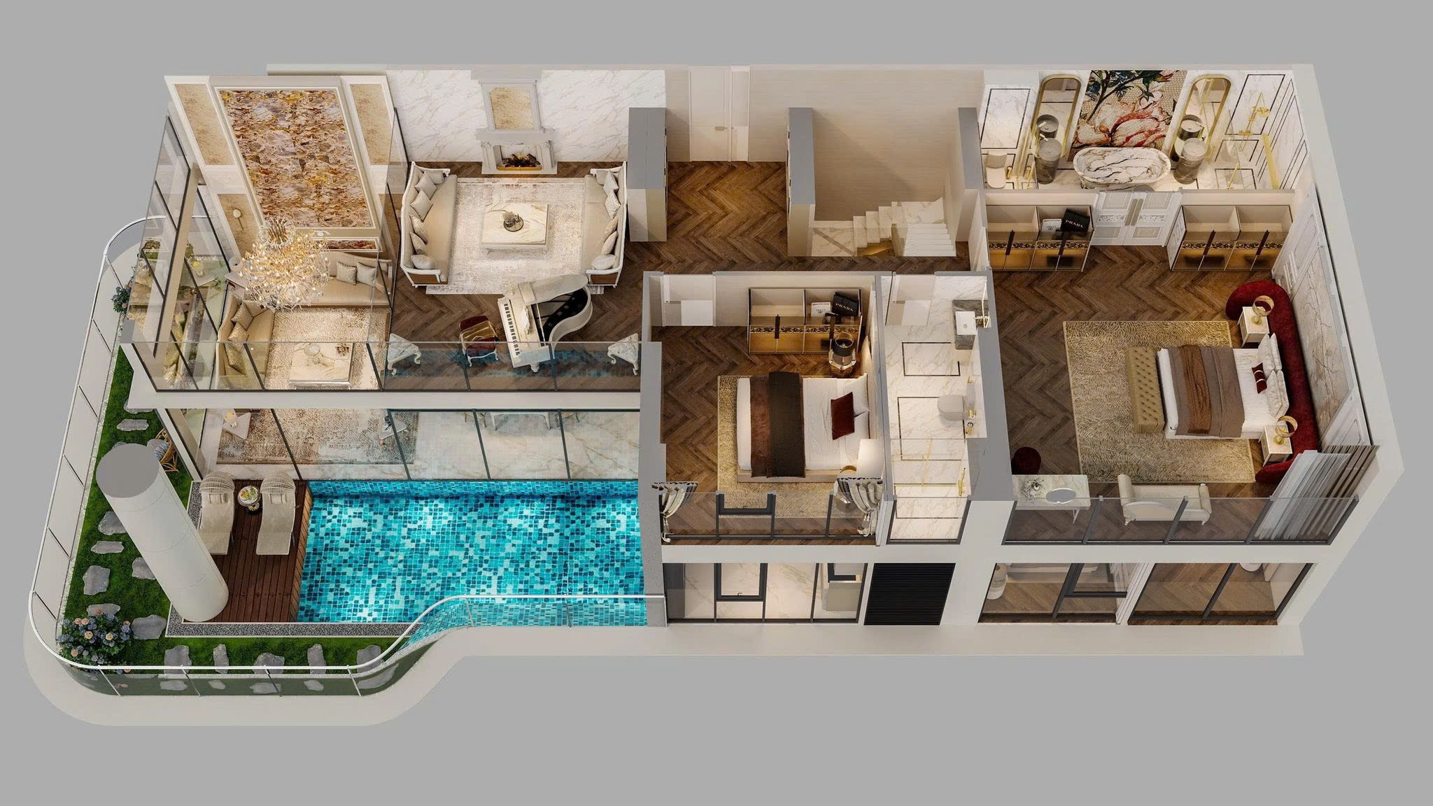 Penthouse Duplex sân vườn Rivea Hoàng Mai cạnh Time City phiên bản đặc biệt