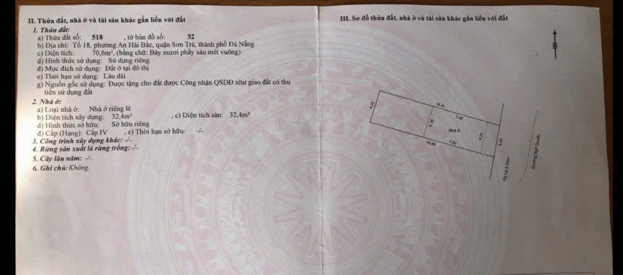 Bán 2 lô liền kề, đất đường Ngô Quyền, phường An Hải Bắc, quận Sơn Trà, Đà Nẵng
