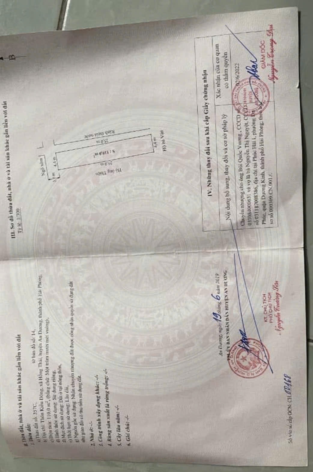 Bán đất 110m2 Kiều Đông, Hồng Thái, An Dương, Hải Phòng