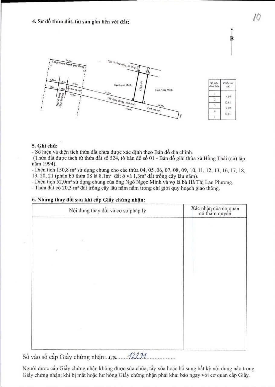 Bán đất 52m2, Hu Tái, An Dương, Hải Phòng