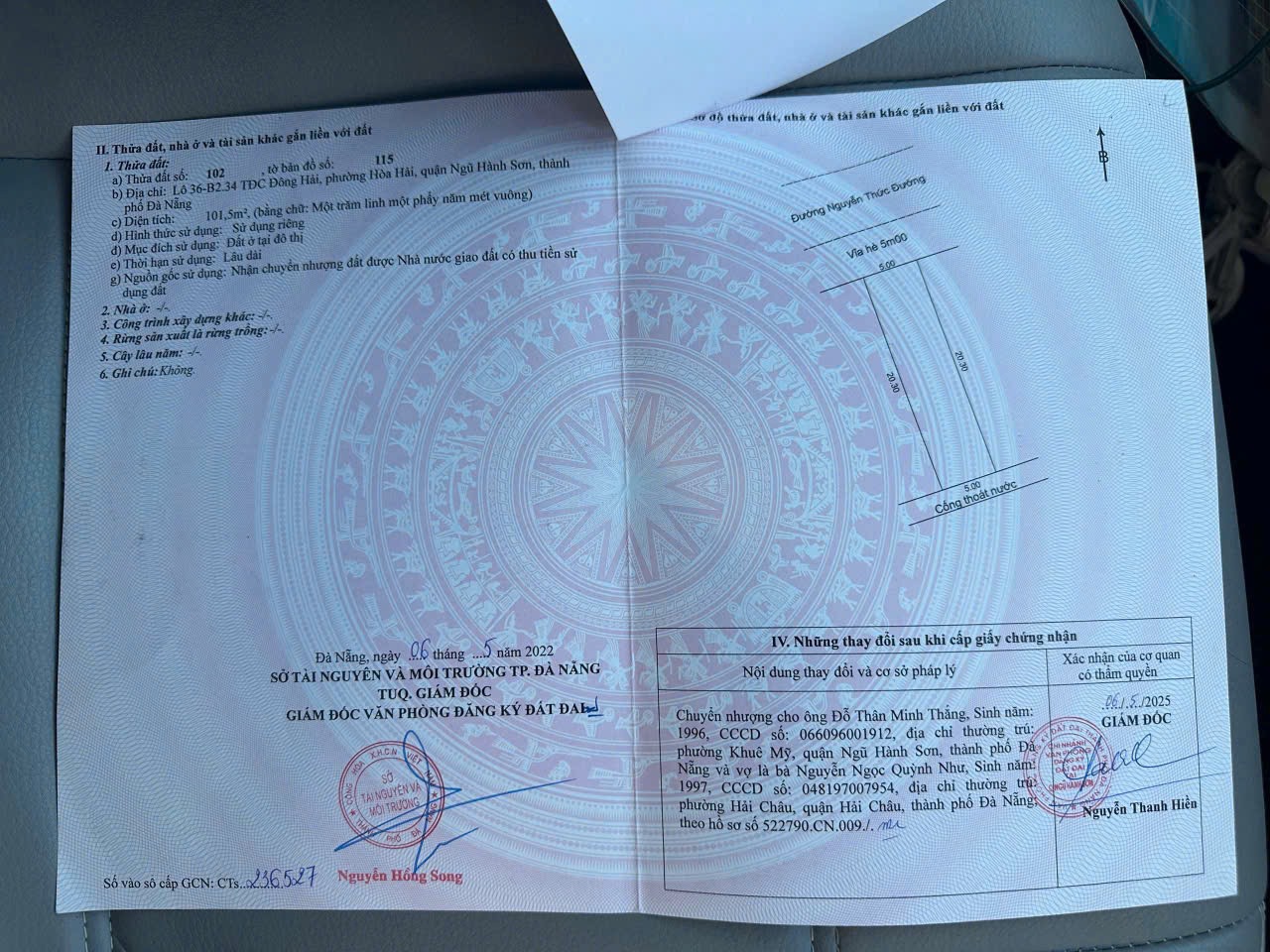 Bán 101m2 đất Nguyễn Thức, đường rộng 10,5m, hướng Bắc, khu Đông Hải, bãi tắm Tân Trà