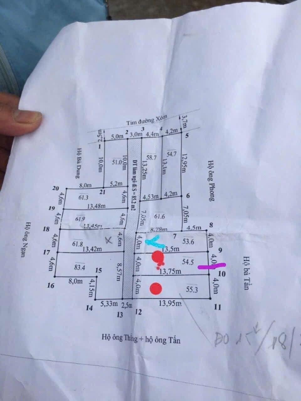 Bán đất 55m2 tổ 8 thị trấn An Dương, Hải Phòng