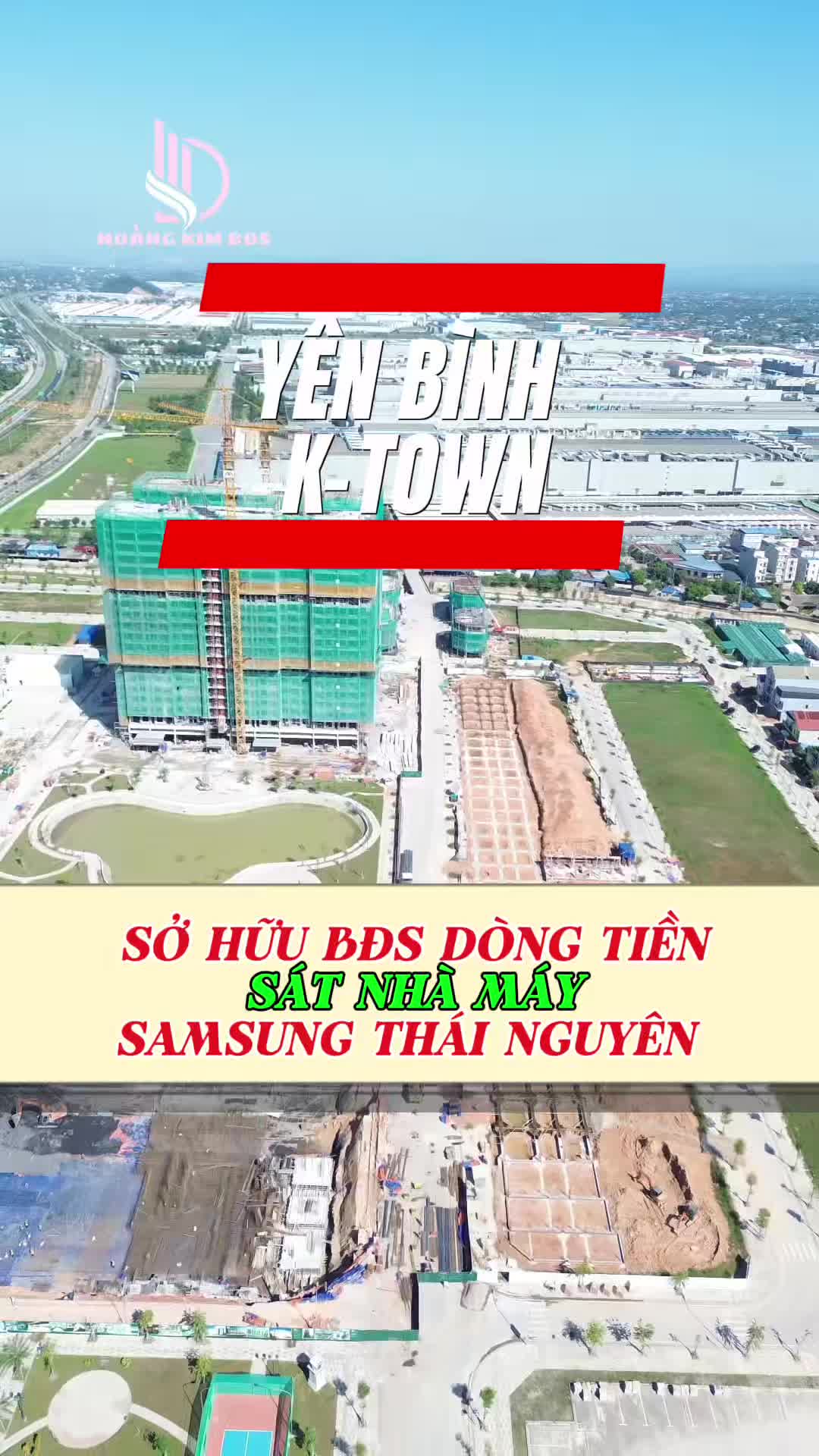 Khu đô thị Phụ Trợ khu công nghiệp Yên Bình Ktown cạnh nhà máy Samsung Thái Nguyên