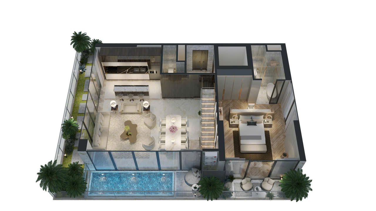 Skyvilla Noble Crystal Long Biên - phiên bản dành cho số ít (sân vườn bể bơi riêng)