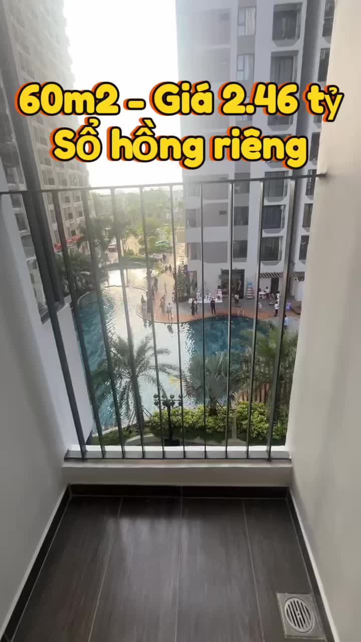 Sổ hồng riêng 60m2, giá 2.46 tỷ, view nội khu, officetel MT City Q9