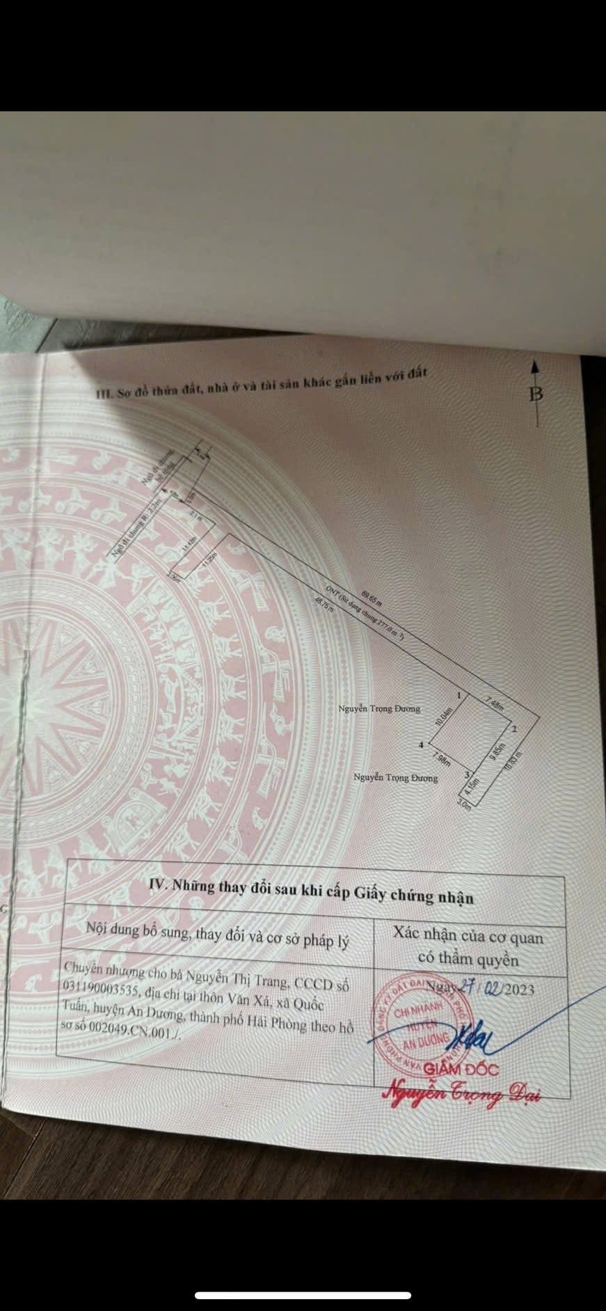 Bán đất 76m2 Tràng Duệ, An Dương, Hải Phòng