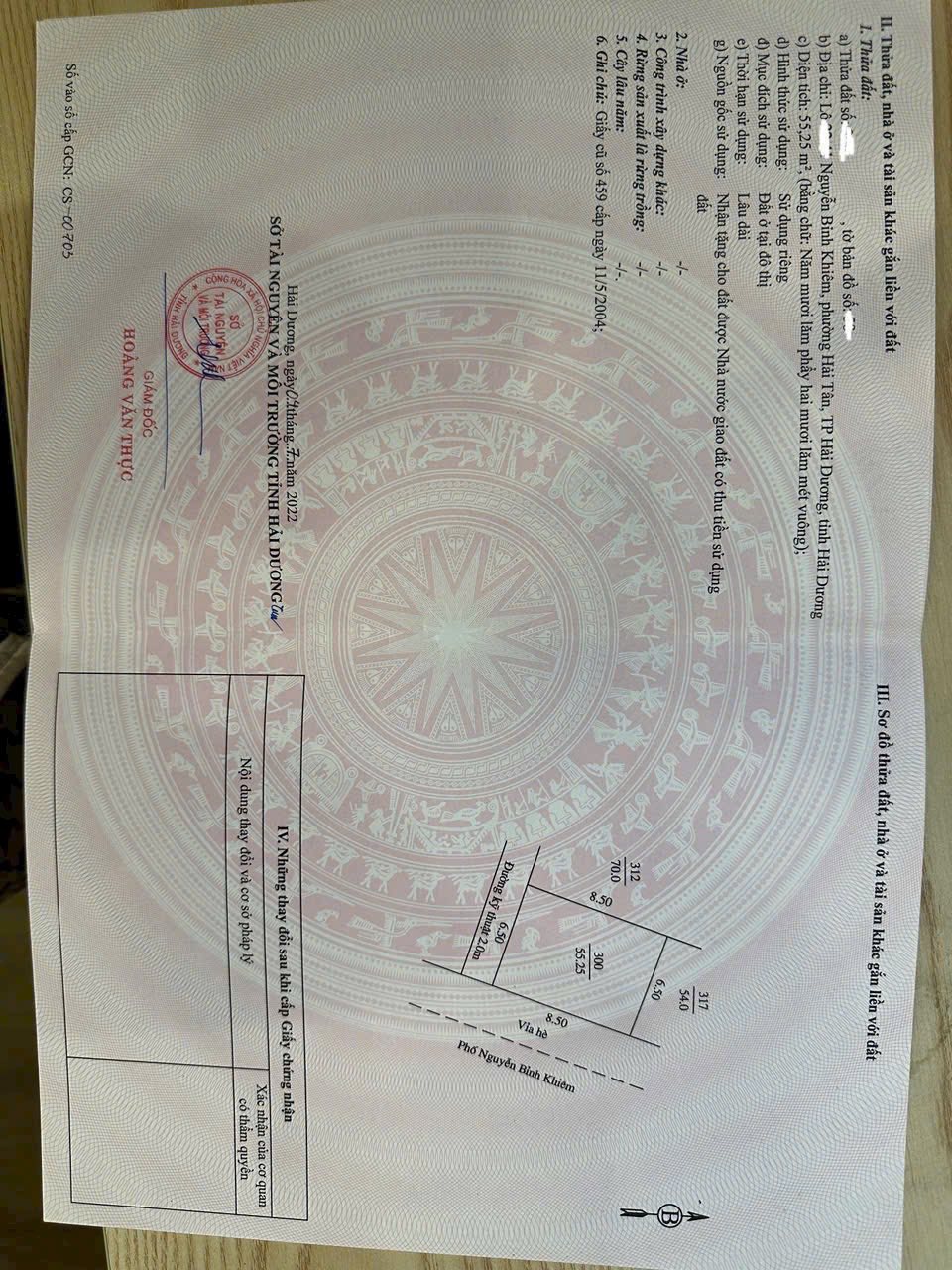 Bán lô đất góc mặt phố Phạm Ngọc Khánh, Đông Nam Cường, 109.25m2, 2 mặt đường