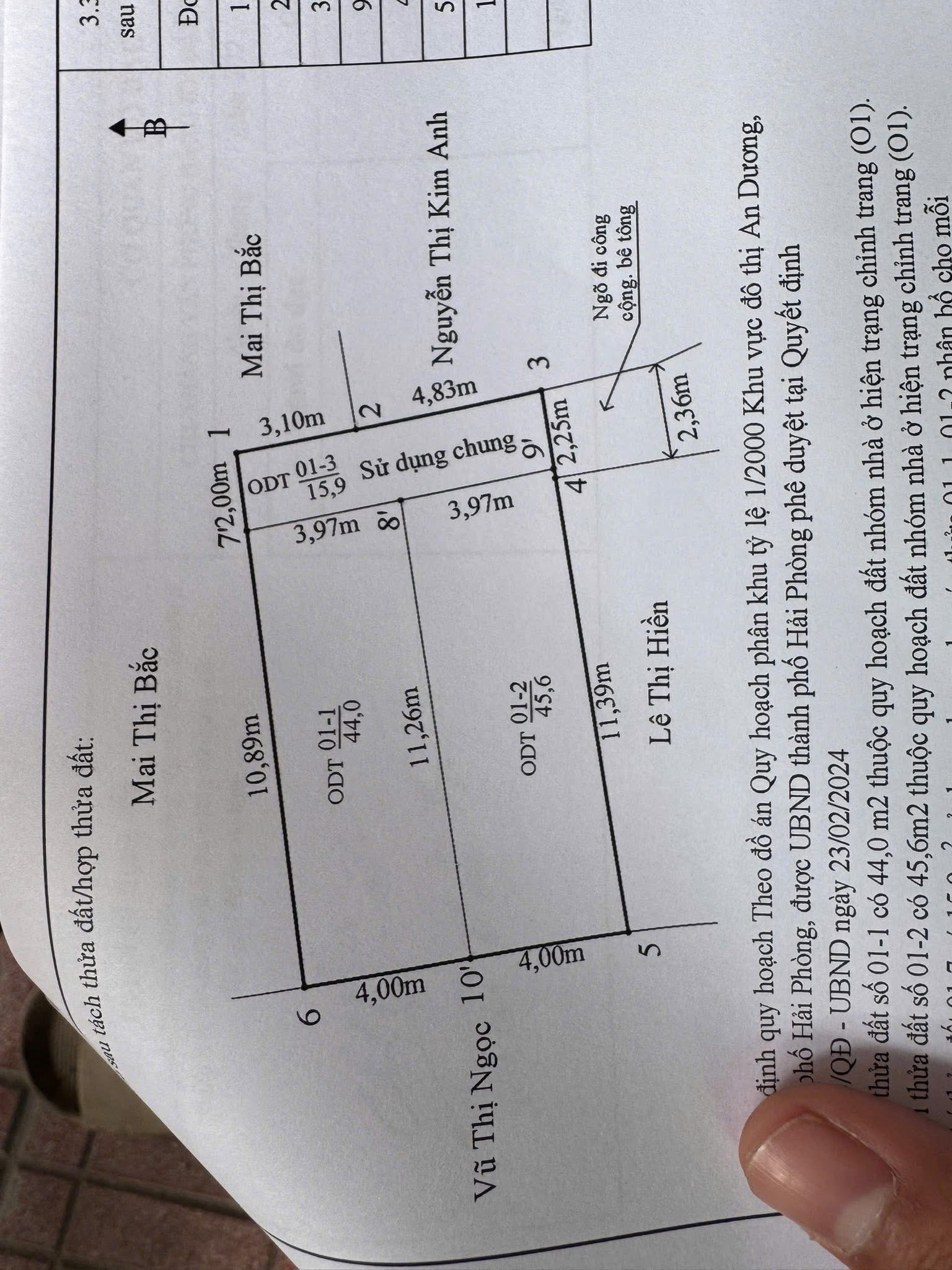 Bán 2 lô F0 tại Hoàng Mai, An Dương, Hải Phòng